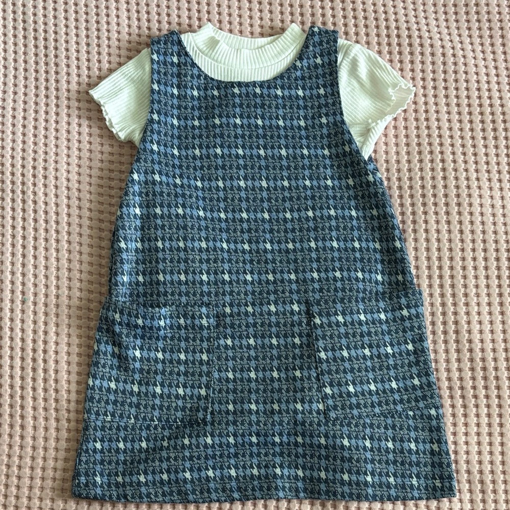 Nicole Miller Blue and White Kids Casual Dress